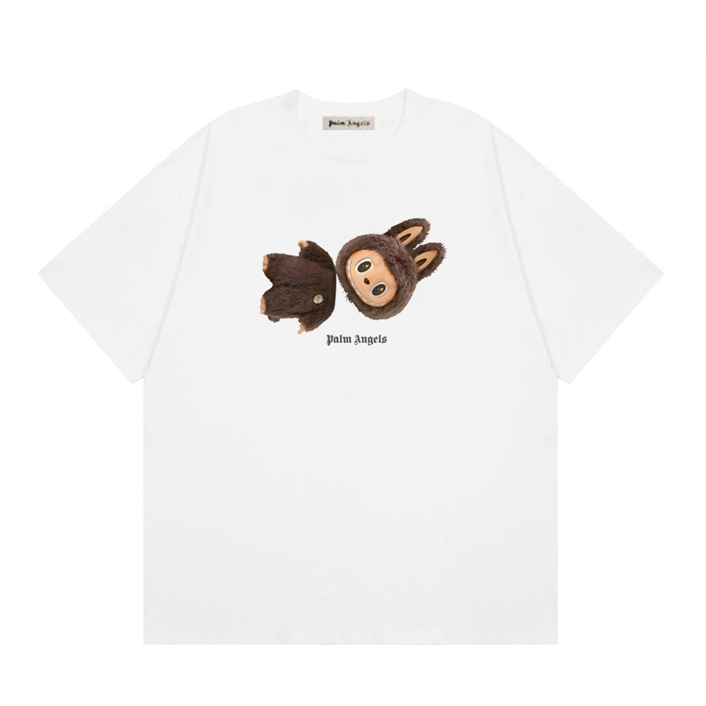 Palm Angels White Tee with Black Logo